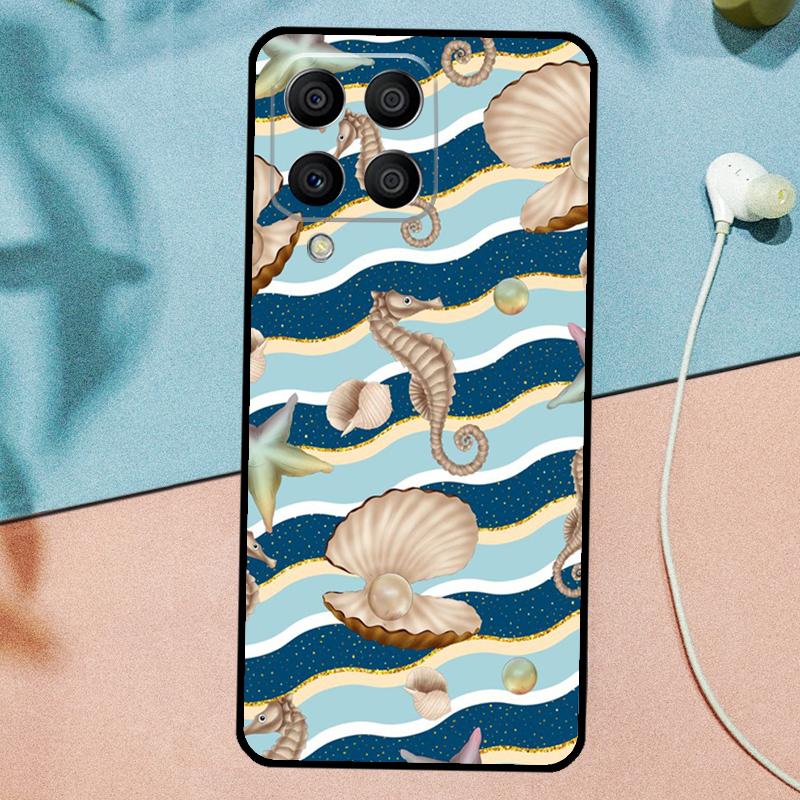 Starfish Seahorse Pattern For Samsung Galaxy M53 M33 M11 M21 M31 M12 M13 M14 M15 M35 M34 M54 M32 M52 M06 M16 M55 Case
