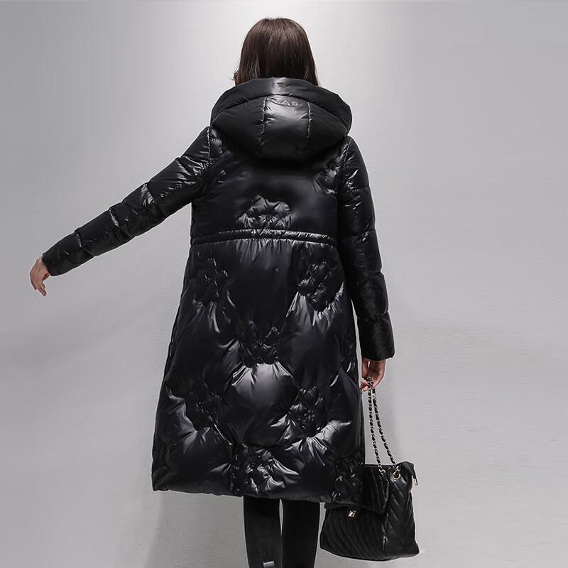 Dámská dlouhá péřová bunda Snow Flying s kapucí, slim střih