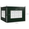 Set of Two 3 X 3m Gazebo Frame Replacement Walls - Green