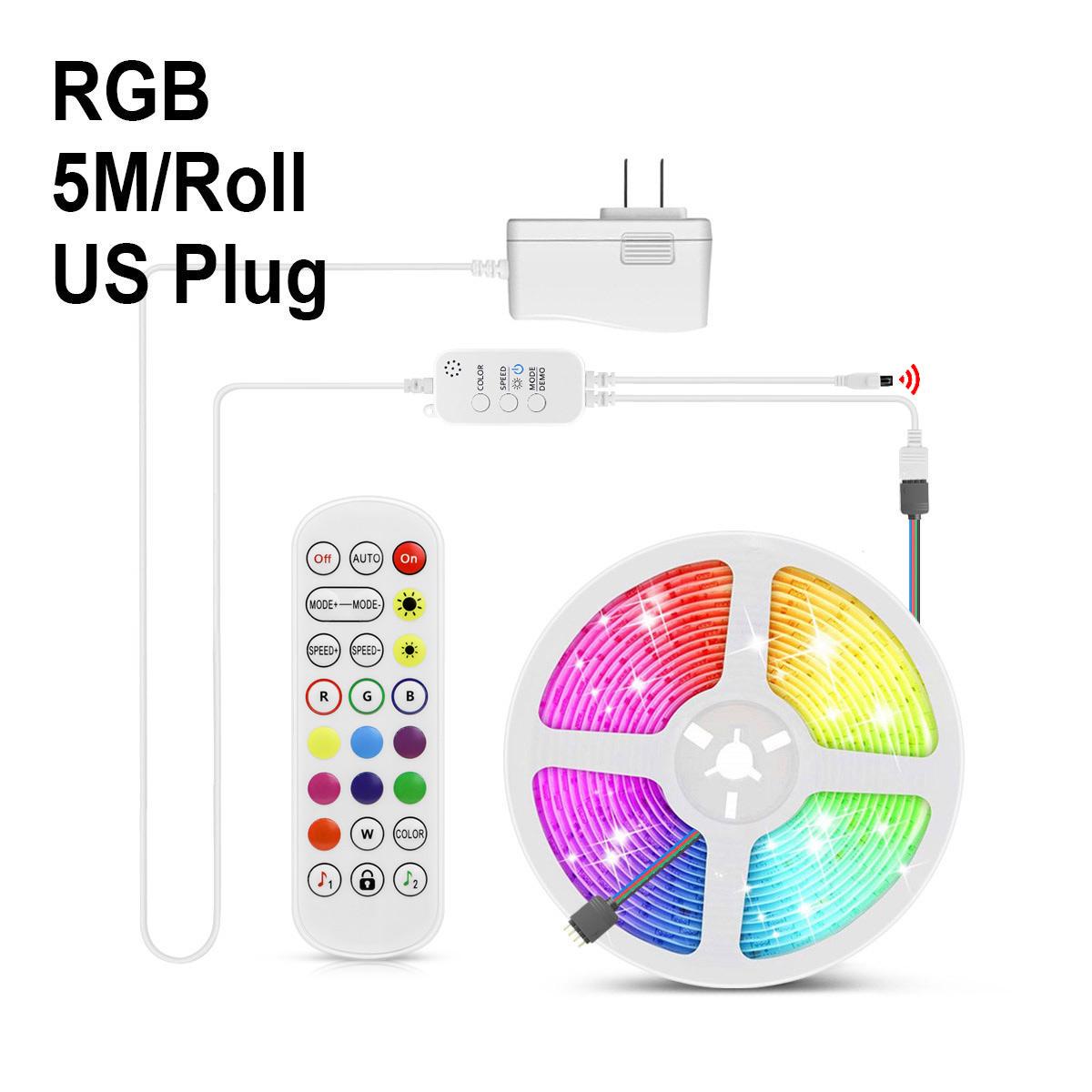 

Светодиодные ленты Bluetooth RGB 5050 SMD Гибкая лента Не водонепроницаемая светодиодная лента RGB 5 м 10 м 15 м Ленточный диод 12 В постоянного тока Управление Bluetooth 5M US plug