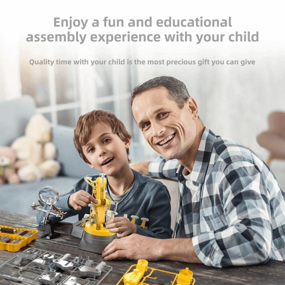 3IN1 Model Kit Hydraulic Mechanical Arm Hydraulic System STEM Assembly Toys  Children Education