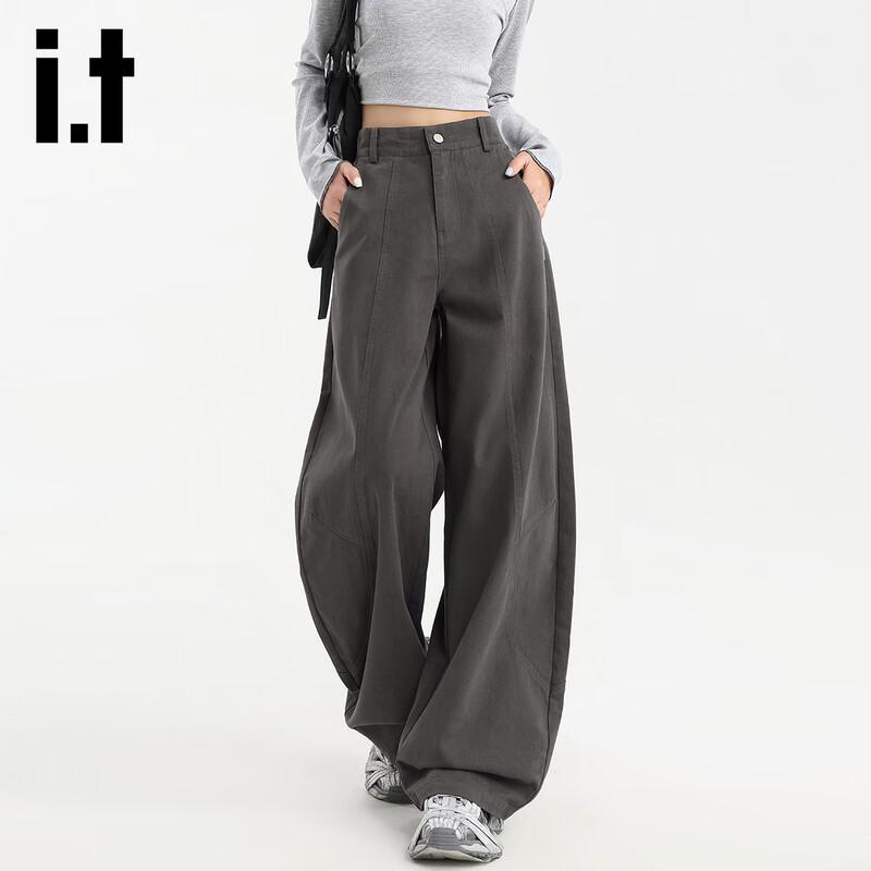 Izzue It Women's High-Waist Curved-Leg Wide-Leg Pants
