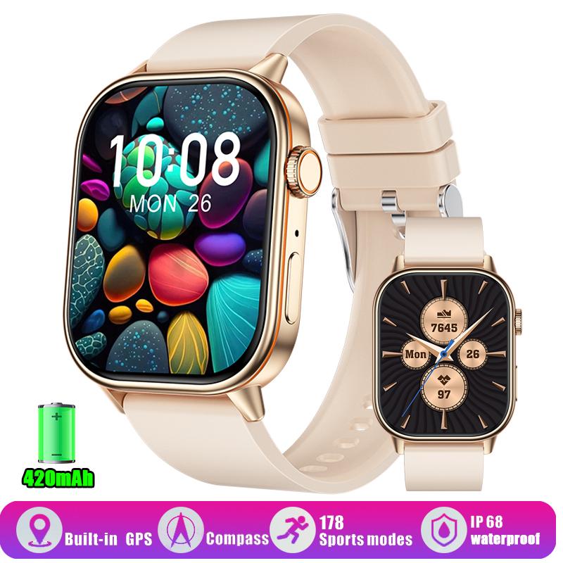 

New GPS Tracker SmartWatch Men Compass ForAmazfit Outdoor Sport Fitness Watches 2.01 HD Screen Waterproof Women Smartwatch GPS Tracker золотой