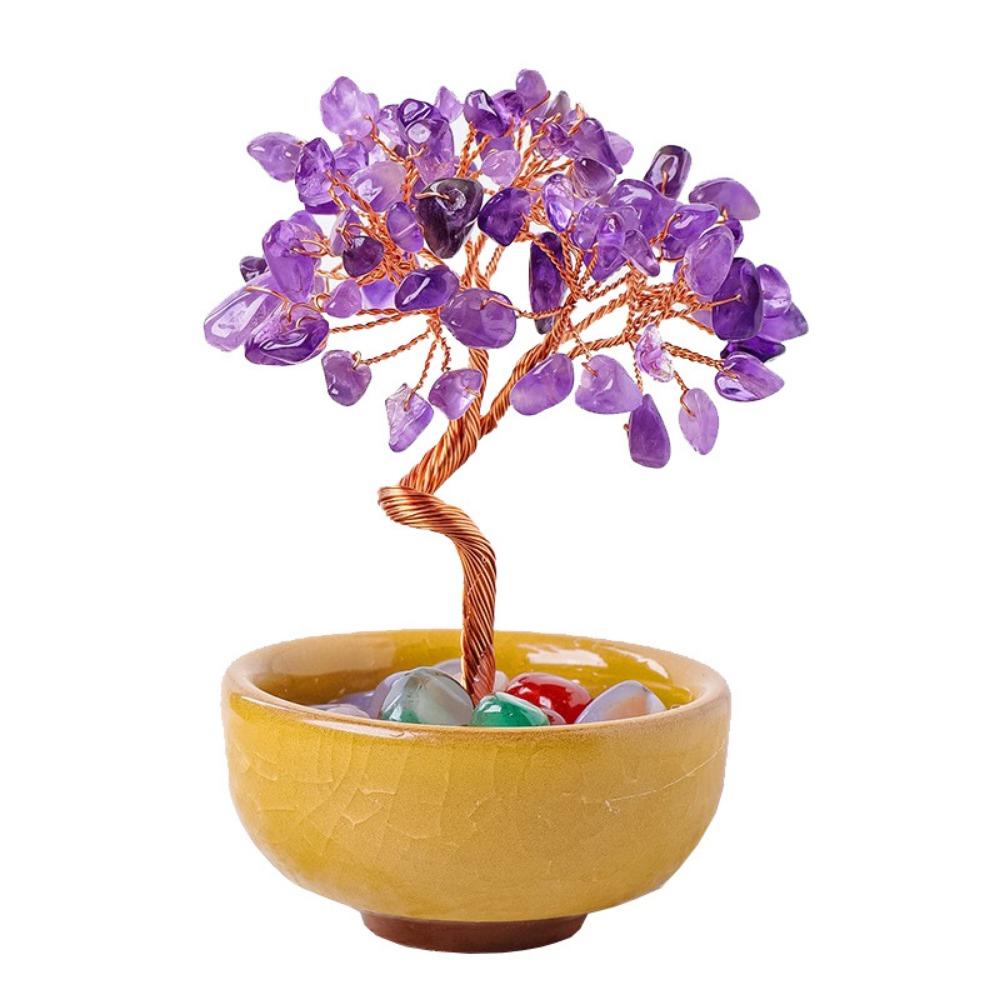 Handmade Fortune Crystal Ornaments Decorative Simulation Tree Ornament  Birthday Gift