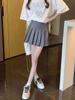 White Tiered Skirt for Women Summer Petite High-waisted A-line Mini Casual All-match Versatile Skirt Pleated Skirt Puffed Umbrella Skirt