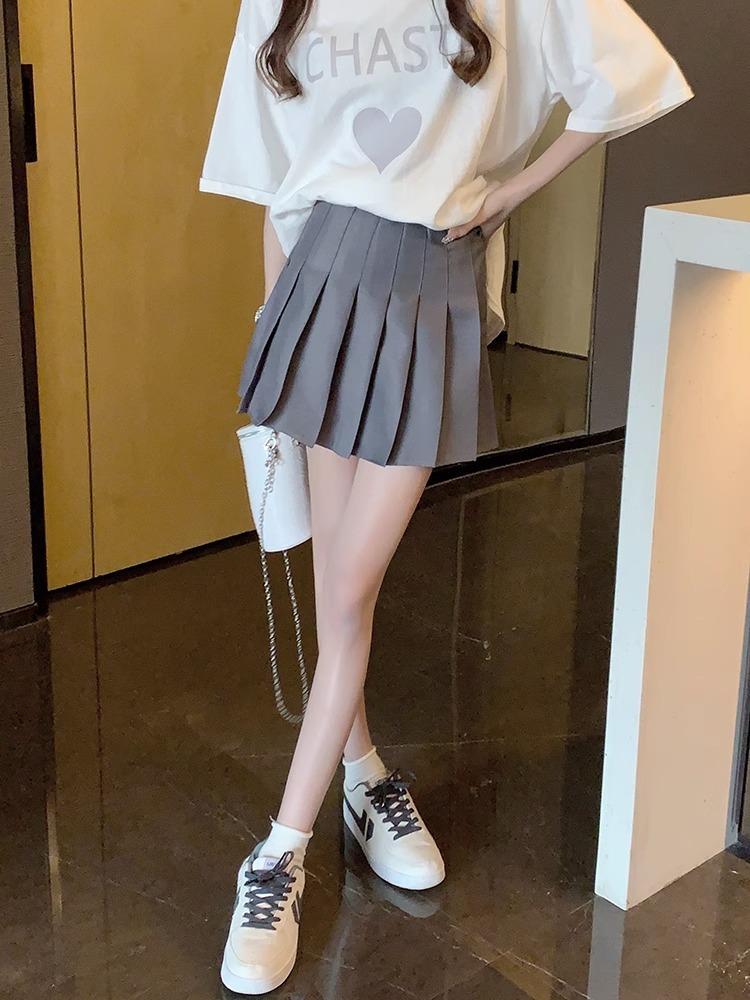 White Tiered Skirt for Women Summer Petite High-waisted A-line Mini Casual All-match Versatile Skirt Pleated Skirt Puffed Umbrella Skirt