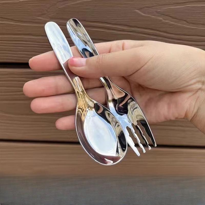 

20-Pack Nordic Style Stainless Steel Kids Flat-Bottom Spoons