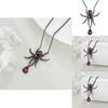 Gothic Style Black Spider Pendant Necklace For Women Fashionable Statement Jewelry