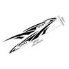 2PCS Sports Style Racing Car Side Skirt Stickers Fish Fin Pattern Car Vinyl Decal Self-Adhesive Auto Body Decoration Accessories