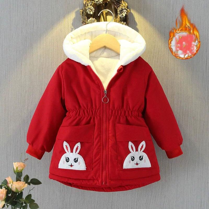 

Зимняя одежда для девочек Утепленные куртки Детская одежда на хлопковой подкладке В западном стиле Топы с плюшевой подкладкой для маленьких девочек Зимняя одежда на хлопковой подкладке 90 красный