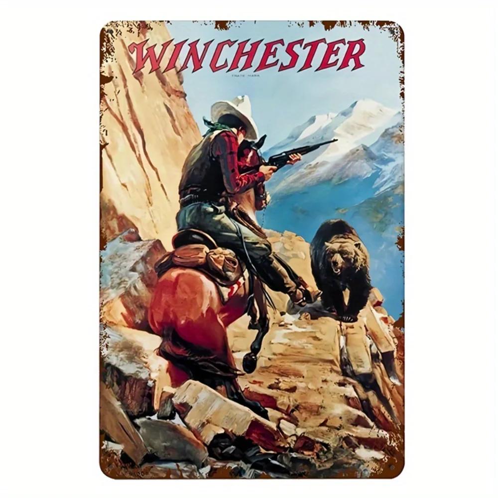 Authentic Vintage Western Cowboy Sign - Retro Cowboy Code Metal Art for Garage/Shop/Man Cave/Home Decor