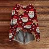 Ladies' Fashionable Printing Casual Hooded Long Sleeved Sweatshirt