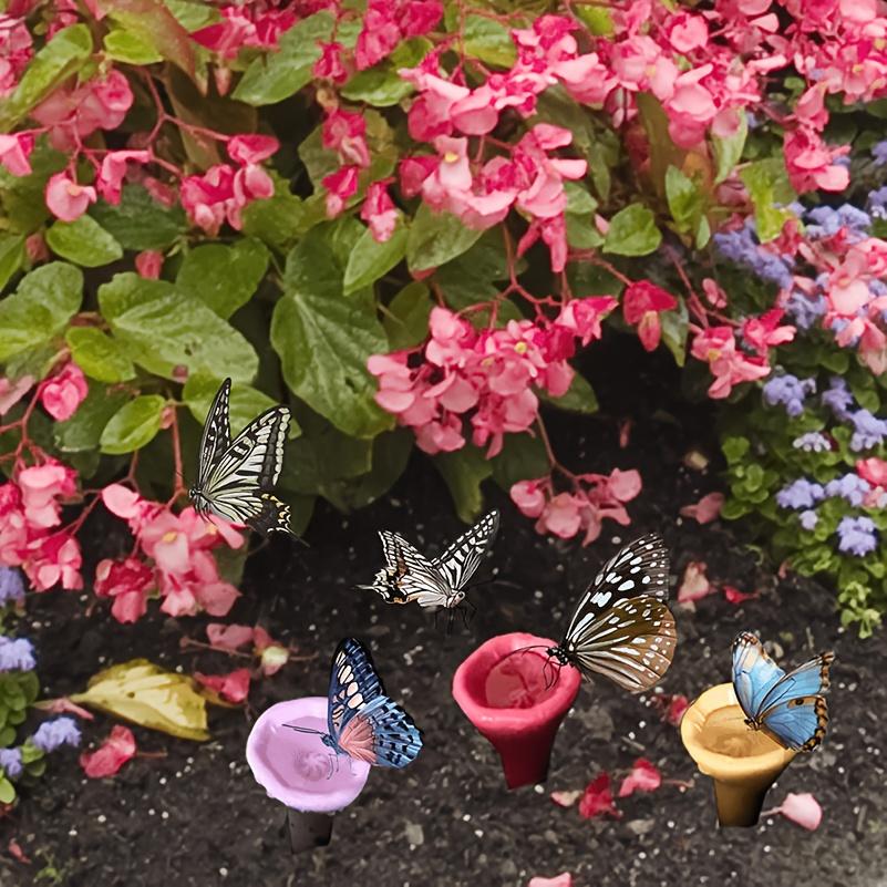 Flower Shape Bee Drinking Fountain Resin Bee Water Feeder Insect Drinking Cup With Nursery Cup Holder Beekeeping Garden Supply