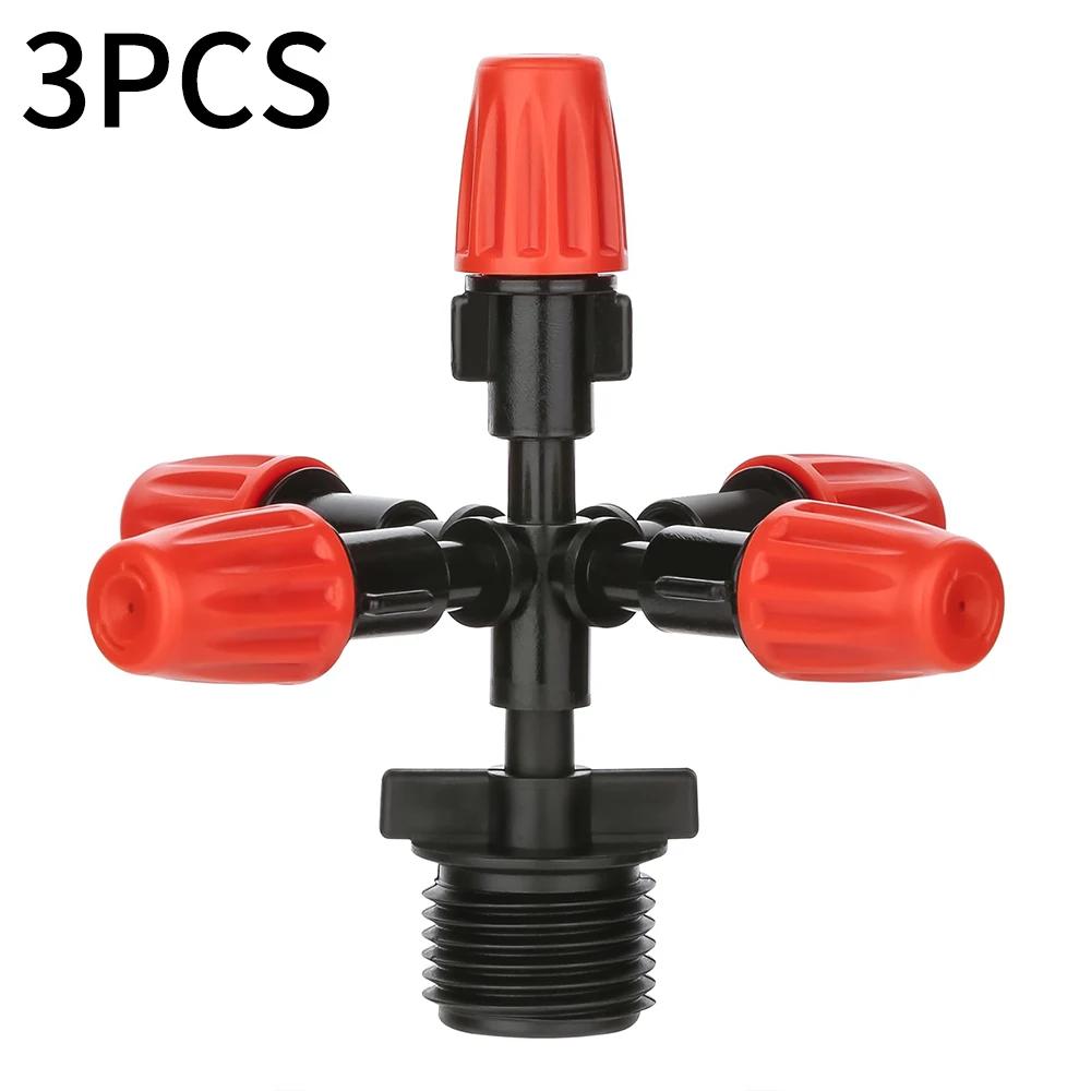 

3 Pcs/Pack Five-Head Atomized Nozzle 4-Point-Nozzle Garden lrrigation Flower Watering Greenhouse Agricultural Dust Removal