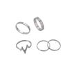 Wind Fashion Popular Lightning Ecg Women'S Ring 5-Piece Set