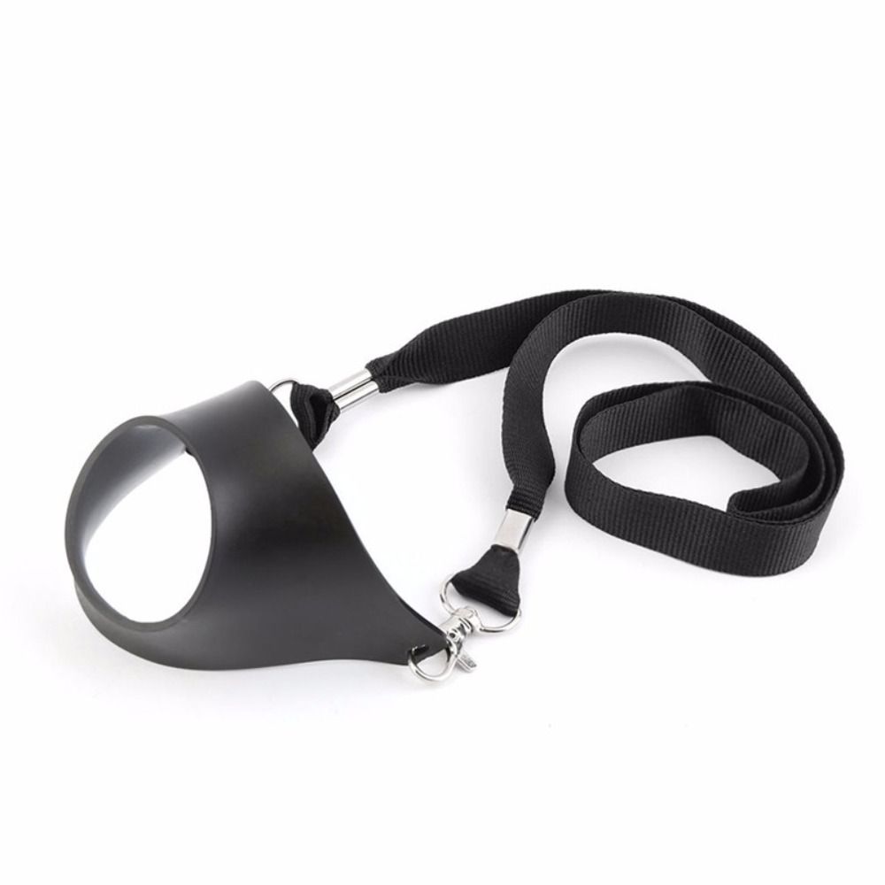 Black Yoke Glass Support Leather Wine Strap Sling Portable Wine Glass Holder  Birthday Party