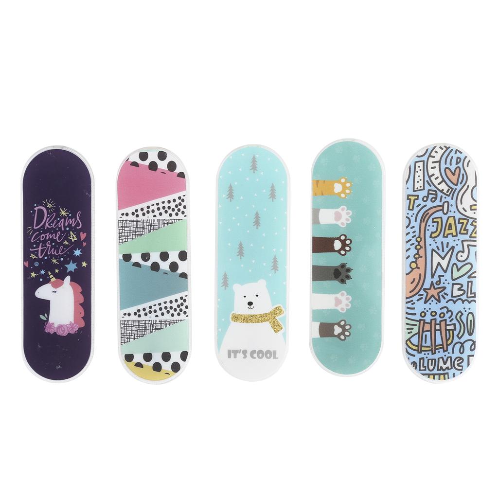 MOMO STICK 5 Piezas Almohadilla de Gel Adhesiva Reutilizable Soporte Anillo Agarre para Dedos para Teléfono IOS