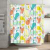 Modern Colorful Shower Curtain with Abstract Design Perfect for Bathroom Decor! Waterproof Fabric Available in Multiple