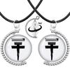 Neue Halskette Tokio Hotel Retro Rockband Pop Bill Kaulitz Band Glas Doppelseitig Drehbar Anhänger Halskette Schmuck Anhänger Fans