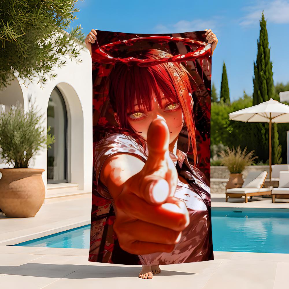 Anime C-Chainsaw M-Man Towel Extra Large Beach Towel Quick Dry Sand Free Super Absorbent Lightweight Hot