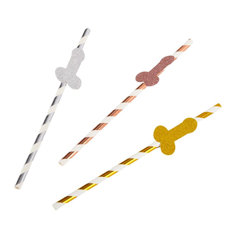 6ks/sáček Dekorace na rozlučku se slámou Jednorázové nádobí Dekor