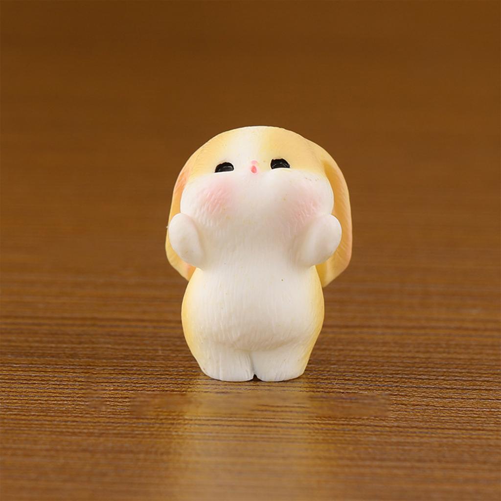 Resin Rabbit Figurine Miniatures Ornament Rabbit Resin Ornaments For Holiday Celebrations Decoration Home Decor