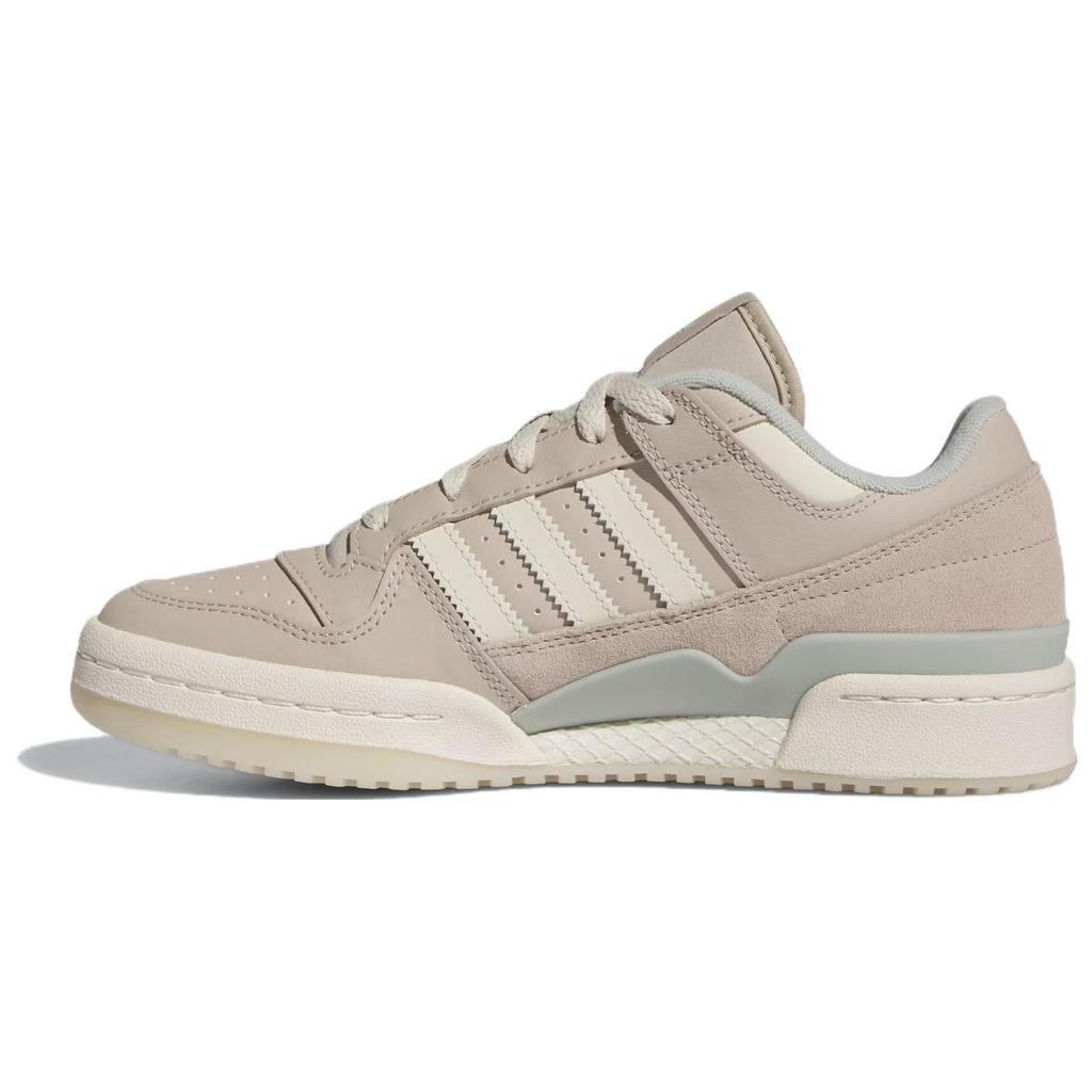 Adidas Originals Forum Leather Comfortable Shock Absorbing Durable Low Top Sneakers Women Sneakers Beige IF5165