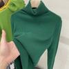 Women's Turtleneck Sweater Autumn Winter Long Sleeve Slim Fit Knitted Base Layer Fashionable Warm Top