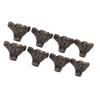 8pcs Jewelry Case Hardware Feet Bronze Zinc Alloy Decorative Legs Corner Protector Feet for Boxes Small Cabinets