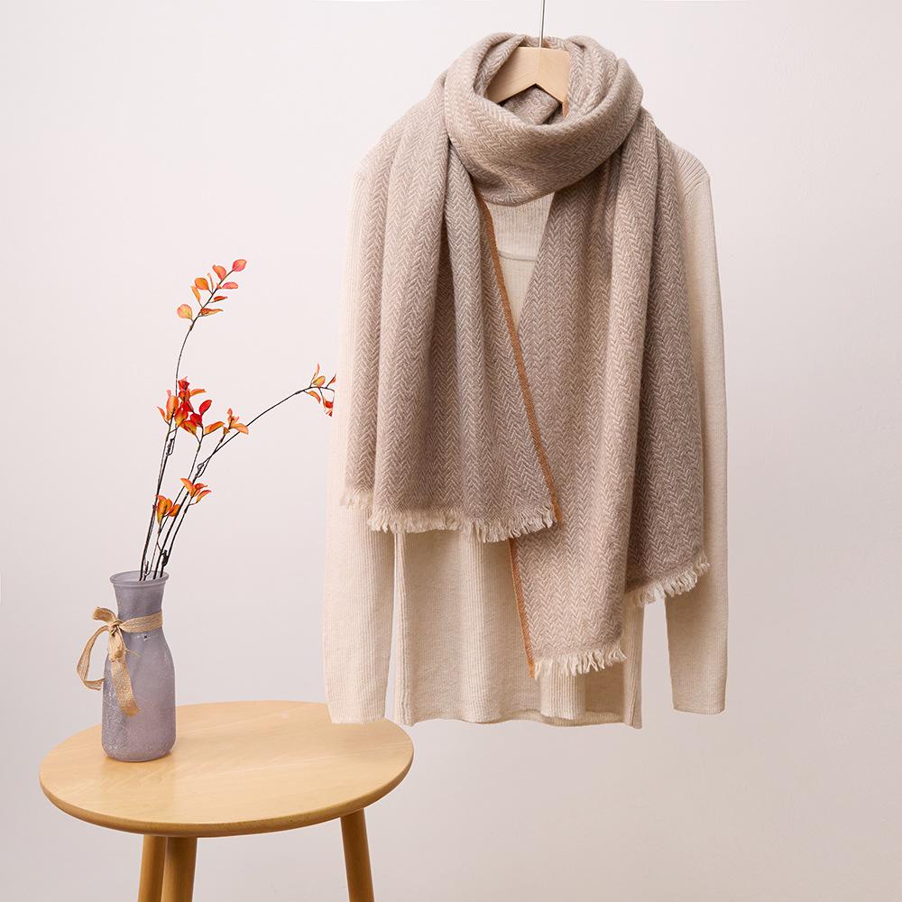 

Премиальный шарф из монгольского кашемира «елочка» 2024 года - Высококачественная унисекс зимняя теплая шаль