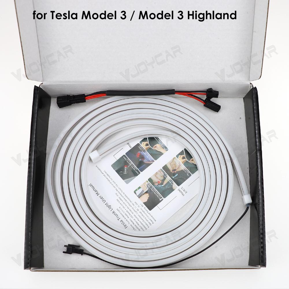 VJOYCAR New Model Y Juniper YL New 3 Highland Rear Front Rear Trunk Waterproof LED Strip Atmosphere Brighten Light Plug & Play