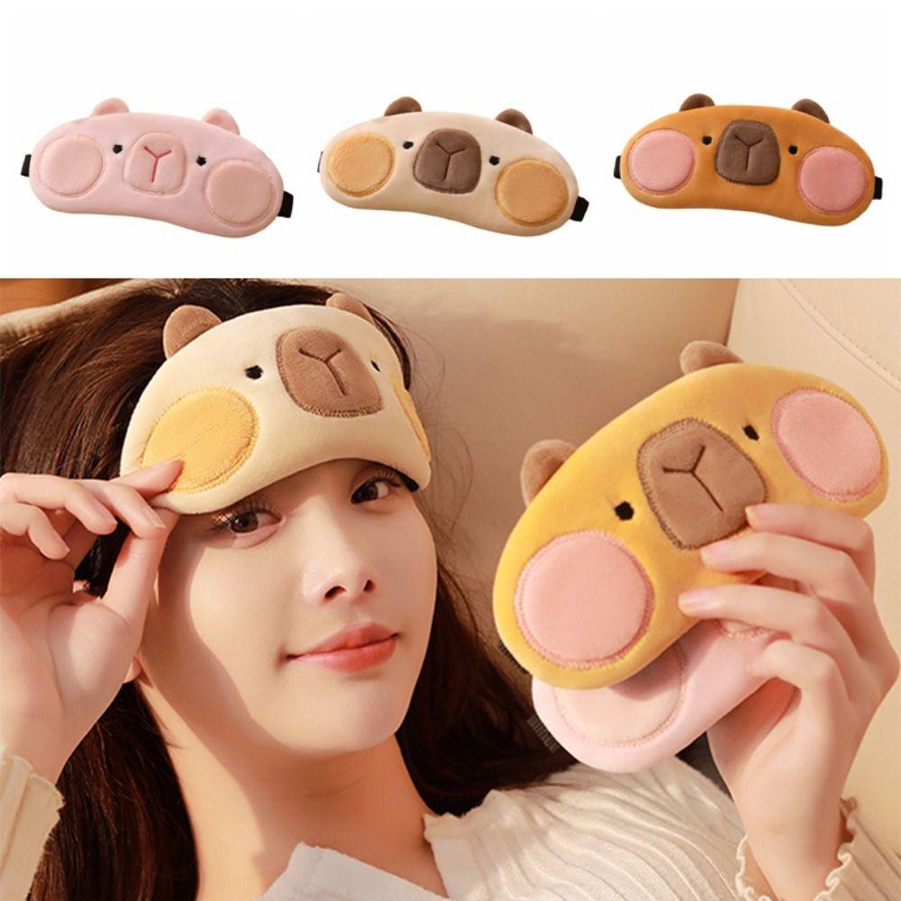 Cute Plush Sleeping Eye Covers Cartoon Night Eyeshade Shading Sleeping Mask  Eye Care Tools