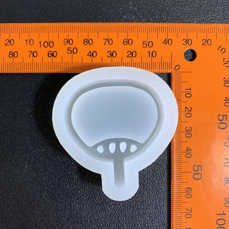 Cute Fan Shaped Shaker Silicone Moulds Resin Shaker Molds Resin Casting Mould Silicone Material for DIY Pendant Crafts