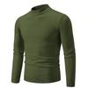 Autumn Men's Half Turtleneck Sweater Solid Color Basic Style Casual Fashion Knitwear Slim Fit High Elastic Male Warm Pullovers