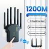 Répéteur WiFi Double Bande AC1200 Amplificateur de Signal & Routeur Booster Extenseur Gigabit