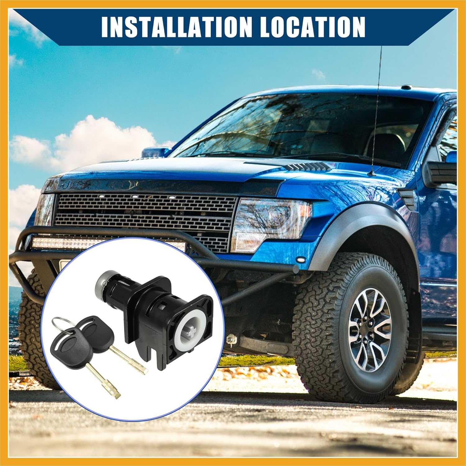 

Bonnet Hood Lock Latch with 2 Key for Ford Transit Connect 2006-2013 / Inner/Durable / 1 Set Replacement