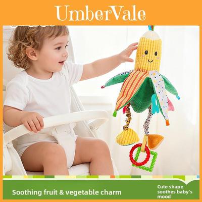 Corn Baby Teething Toy With Rattle And Sensory Stimulus For Infant Car Seat And Bed Decor