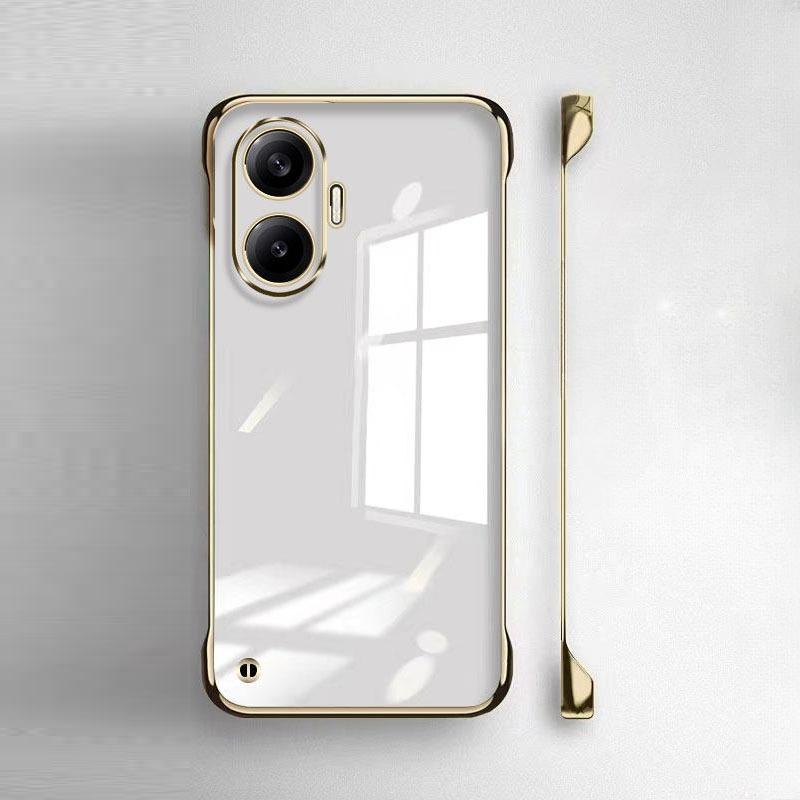 For Xiaomi Poco X7 Pro Electroplated Borderless Transparent Phone Case for Pocox7 Pocox7Pro PC Hard Shell Protective Cover