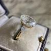 Simple Oval Cubic Zirconia Wedding Bands Women's Ring Luxury Gold Color Engagement Rings Bright Fashion Jewelry