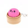 Portachiavi Spremibili Mini Panini al Vapore Carini Kawaii con Design Morbido Anti-Stress Perfetti per Decorazione Zaino Gadget per Feste Regali per Bambini