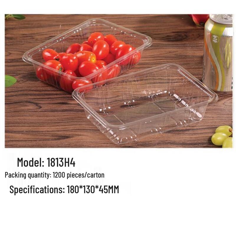 PET Rectangular Transparent Fresh Food Trays