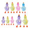 Transparent Glitter Duck Squeeze Toy Mini Lying Duck Anxiety Relief Sensory Toy