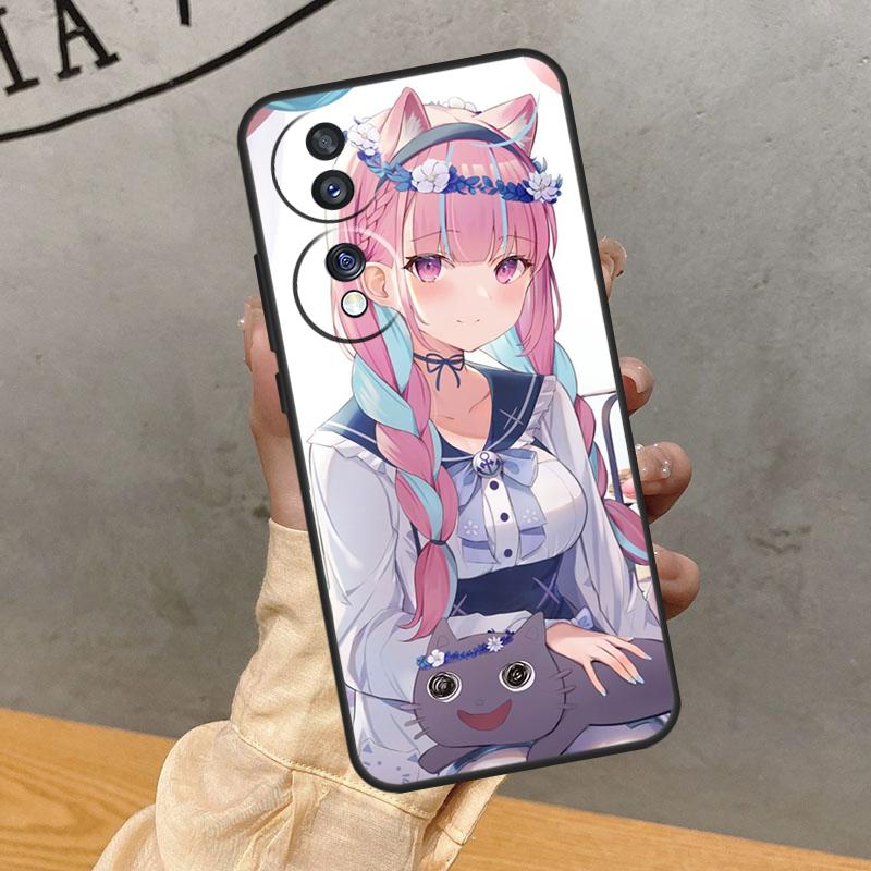 Minato Aqua Hololive Case For Honor Magic 8 Pro 5 6 7 Lite 90 70 50 400 200 X8c X8b X9a X9b X9c X9d Win RT Cover