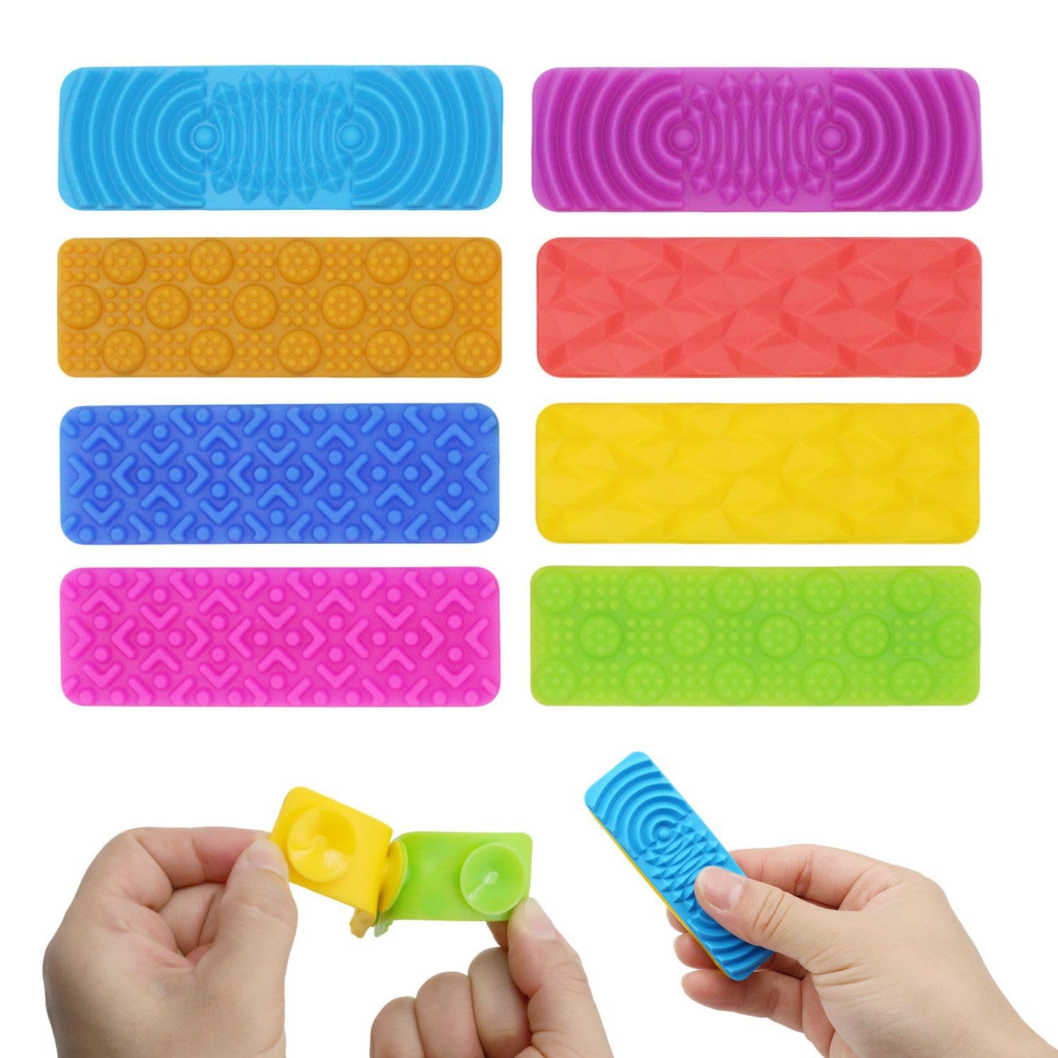 

KKLM Sensory Integration Toys Set for Stress Features suction cups and soft textures for stress and anxiety Ideal for hand play and grasping Portable