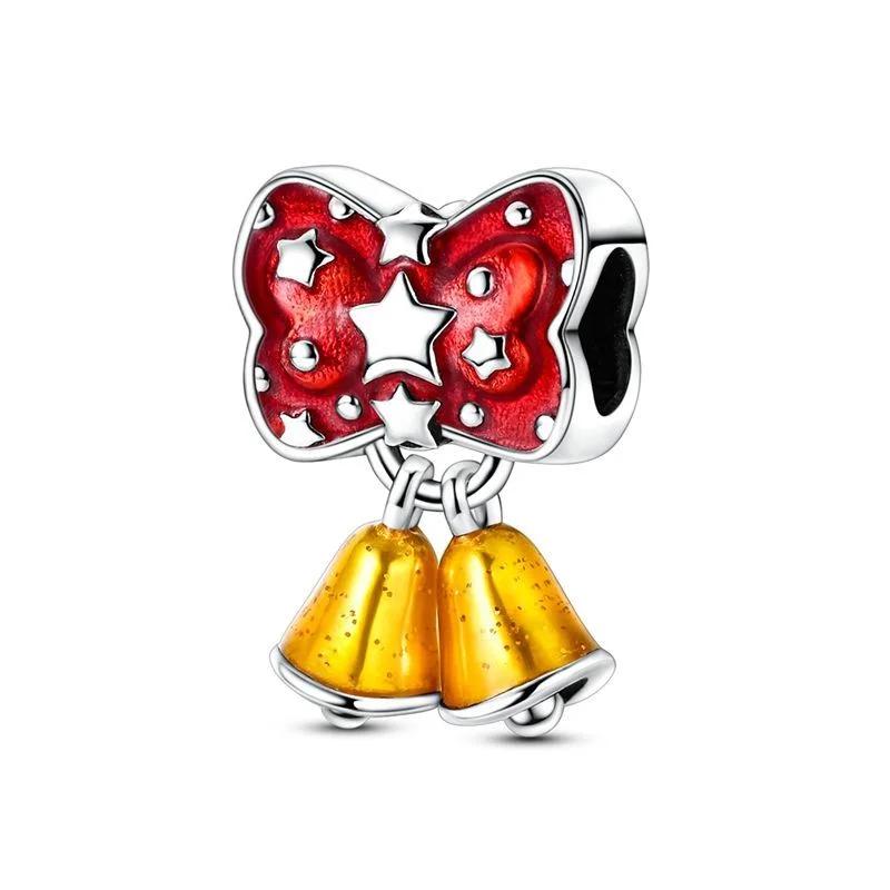 New Copper Red Christmas New Year Animal Love Flower Pendant Beads Fit Original Bracelets Necklaces Jewelry Gifts