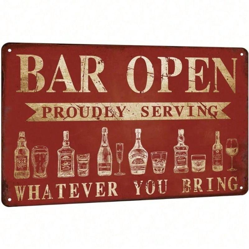 

Vintage Metal Wall Art Poster Retro Home Bar Decor 8x12 Inch
