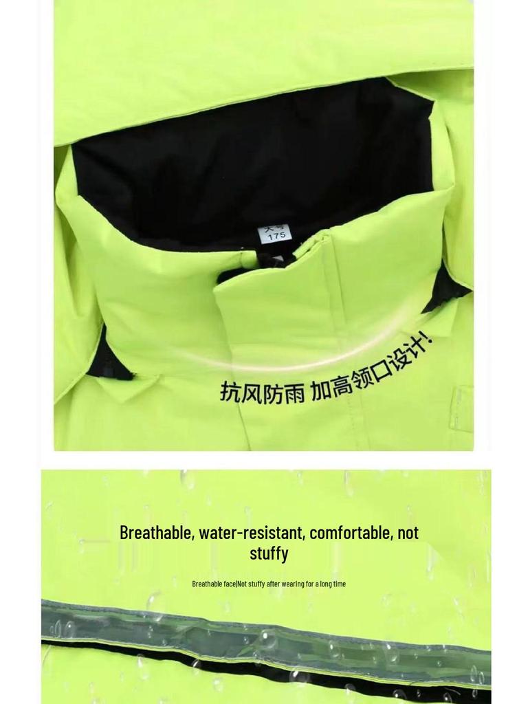 Winter Reflektierende Warme Verkehrsrettungsjacke - Dick, Kältefest, Baumwollgefüttert