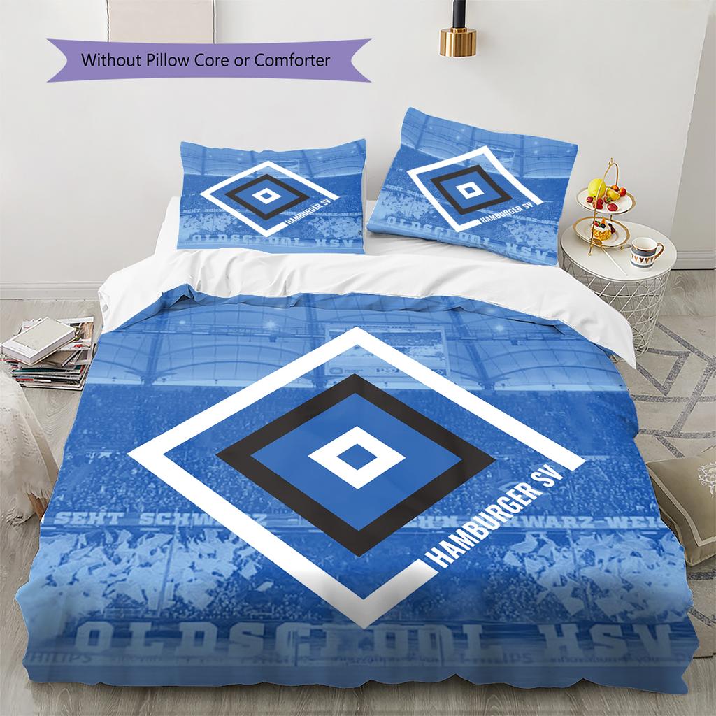 Hamburger SV Pattern Bedding Home Decoration Birthday & Festival Gift (1 * Duvet Cover + 2 * Pillowcase, Without Core)