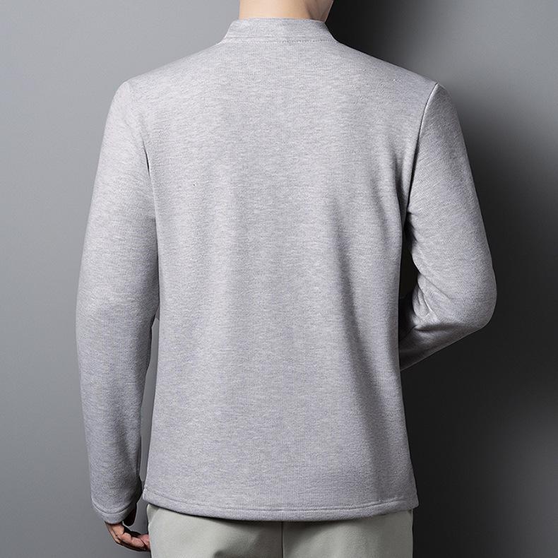 Men's High-Quality Anti-Pilling Hoodie - Autumn/Winter 2025, Plus Velvet, Thickened, Half-High Collar, Casual and Warm.