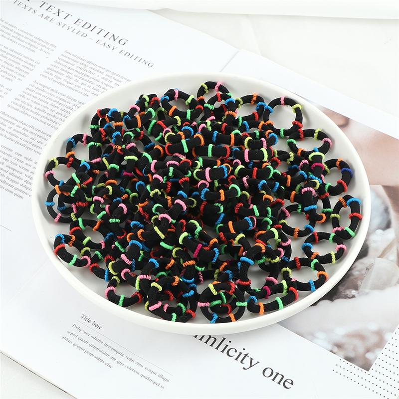 7 Styles 50/100Pcs/Set Girls Baby Hair Bands Colorful Small Headband For Kids Children Hair Accessories High Elastic Scrunchies